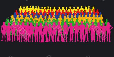 Silhouettes of people