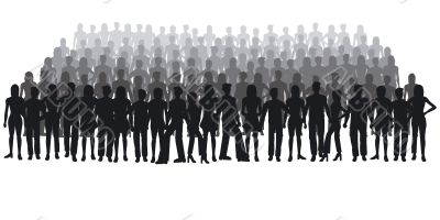 Silhouettes of people