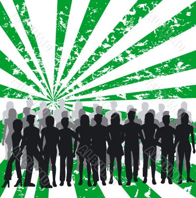 Silhouettes of people