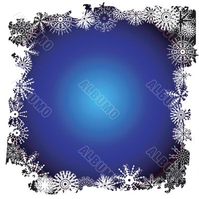 Winter snowflake border