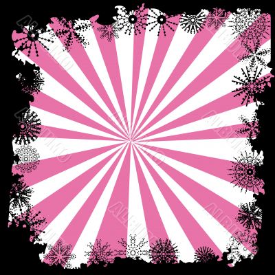 Winter snowflake border