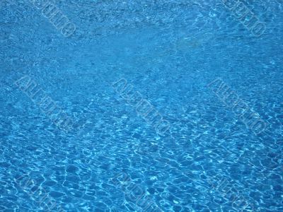 Clear blue water