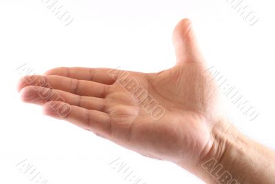 Holding out a hand