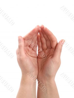 Cupped hands