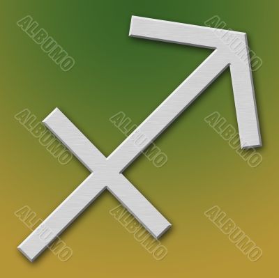 Sagittarius Aluminum Symbol