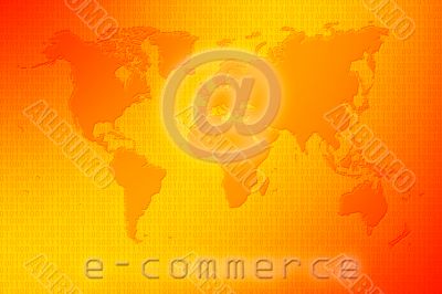 Communications world map