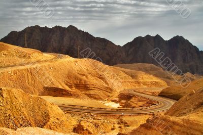 Road to mountains.