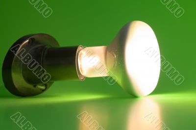 Glowing light bulb