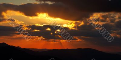Sunset of spring season