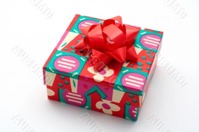 Gift box on white background