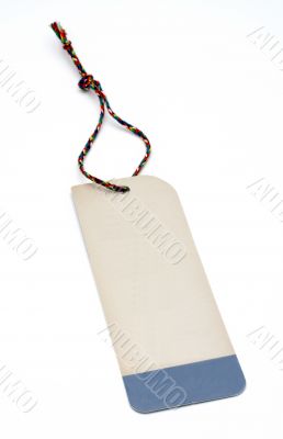 Blank price tag closeup
