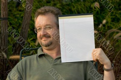 Man with notepad
