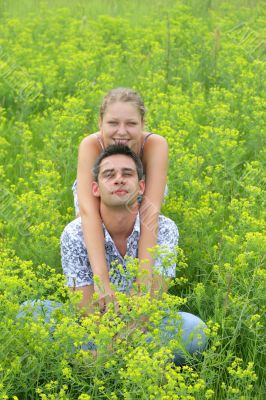 Couple in green fields 2