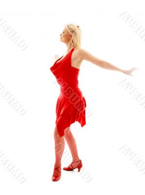 dancing lady in red