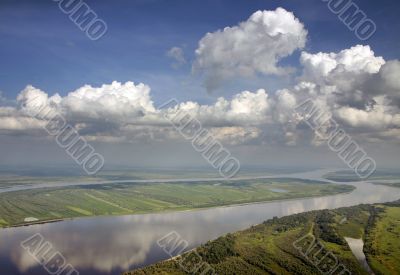 The River and clouds.