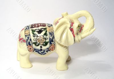The ivory statue of indian elephant