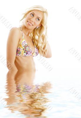 bikini blond #3 in water