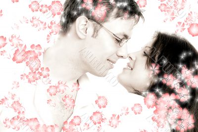 tango with red flowers