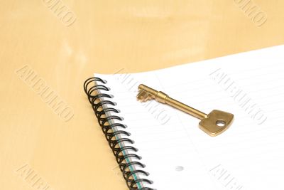 Key and notebook