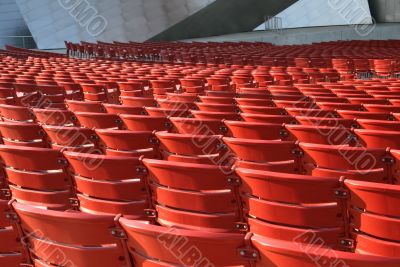 Empty stadium seats