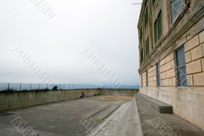 Exercise yard at Alcatraz