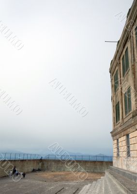 Exercise yard at Alcatraz