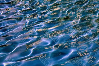 Clear blue water