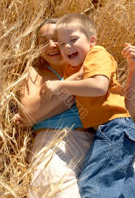 happy with mom