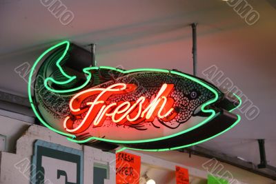 Fresh Fish neon sign