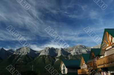 Kananaskis mountains; high cirrus clouds