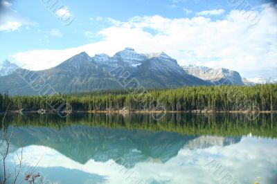 Mountain reflections, Lake Hector