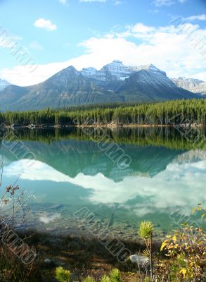 Mountain reflections, Lake Hector