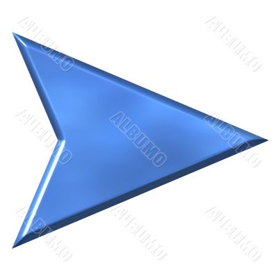 3D Azure Arrow