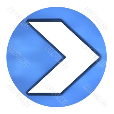 3D Azure Arrow Button