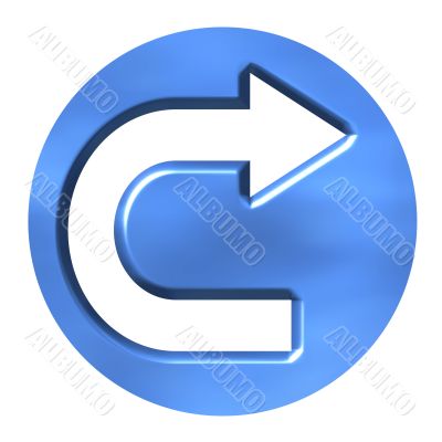 3D Azure Arrow Button