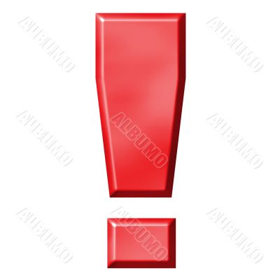 3D red exclamation mark