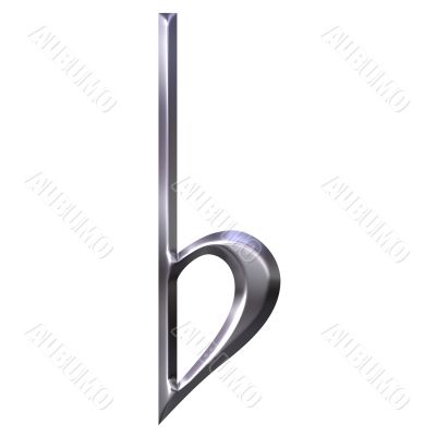3D Silver Flat Symbol