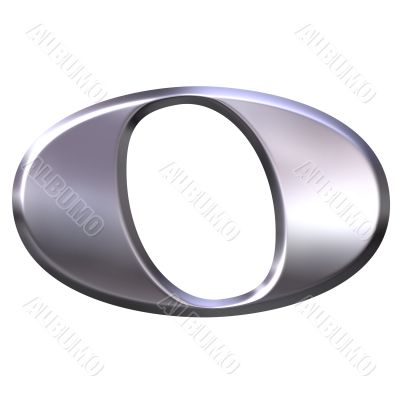 3D Silver Whole Note