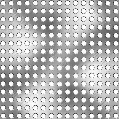 Metallic holed surface