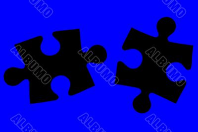 Jigsaw pieces, with clipping path