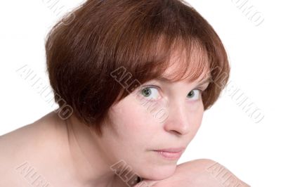 Green-eyed woman
