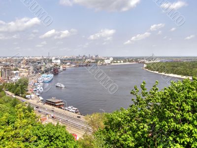 The river Dnepr. Kiev.