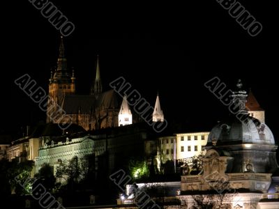 Night Prague. Old city.