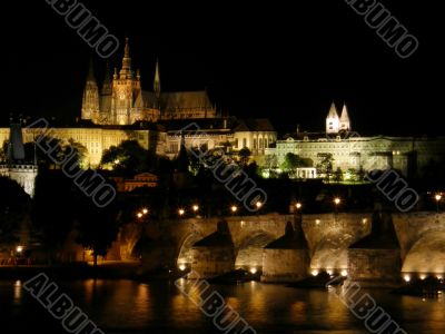 Night Prague. Old city.