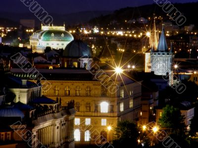 Night Prague. Old city.