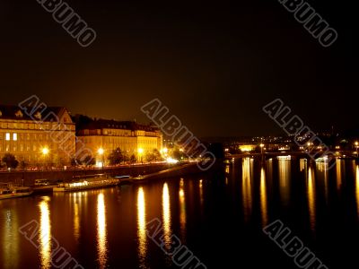Night Prague. Old city.