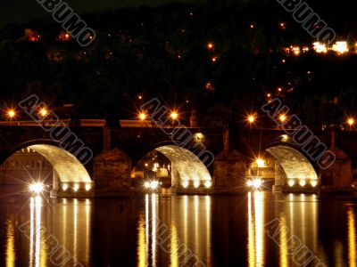Night Prague. Old city.