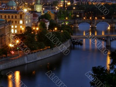 Night Prague. Old city.