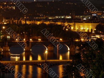 Night Prague. Old city.