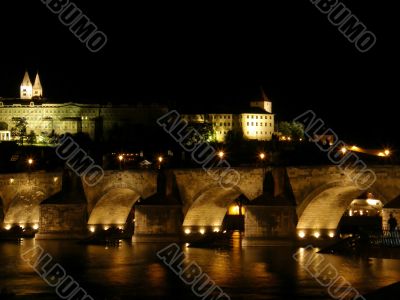 Night Prague. Old city.